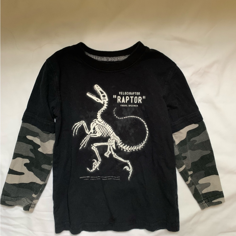 Dinosaur and camo long sleeve jumping beans 3t shirt